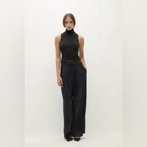 NAKED CASHMERE ROSALIE SILK TROUSER in Black NWT
